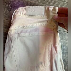 Re Done cream straight leg jeans